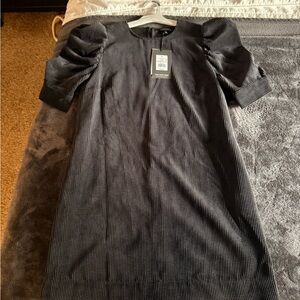 Who What Wear Black Dress with Puff Sleeves